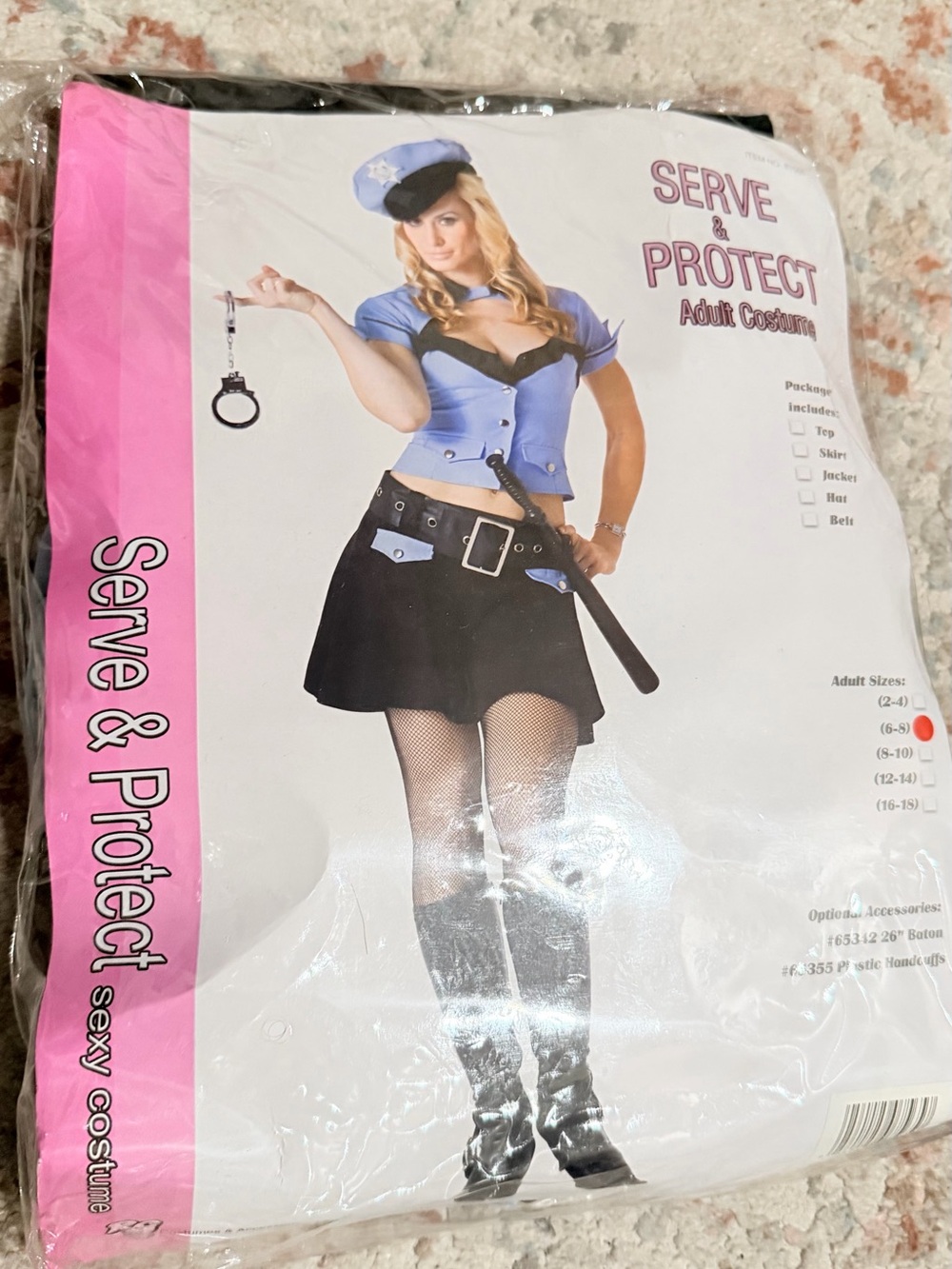 New Police Women’s Skirt Set Costume- Blue and Black